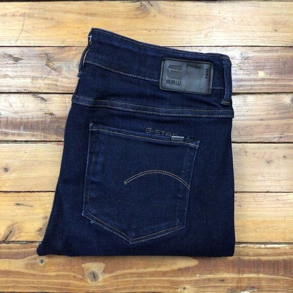 G-STAR jeans Style 3301 high straight Raw ladies dark blue contour mid/high 26 - Picture 4 of 16